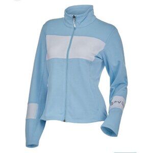 Spyder Women's Speed Full Zip Jacket Sz XL Powder Blue Fleece